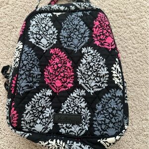 Vera Bradley Black and Pink lunch tote with Bold Pattern
